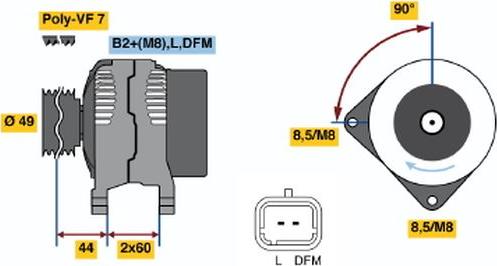 BOSCH 0124525137 - Генератор mashina-shop.ru