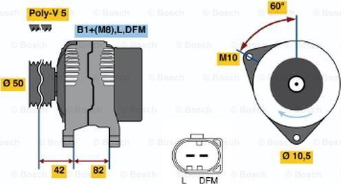 BOSCH 0 124 315 014 - Генератор mashina-shop.ru