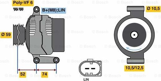 BOSCH 0 125 711 058 - Генератор mashina-shop.ru