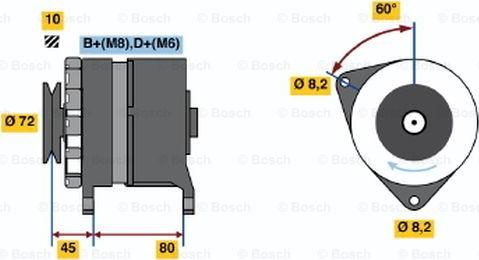 BOSCH 0 120 469 902 - Генератор mashina-shop.ru