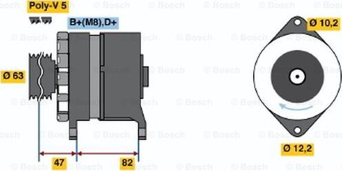 BOSCH 0 120 469 939 - Генератор mashina-shop.ru