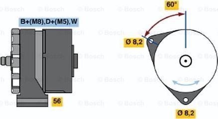 BOSCH 0 120 469 545 - Генератор mashina-shop.ru