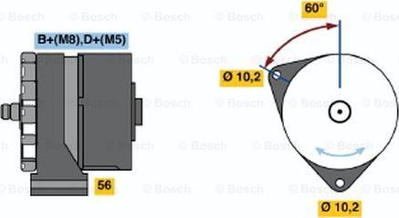 BOSCH 0 120 469 588 - Генератор mashina-shop.ru