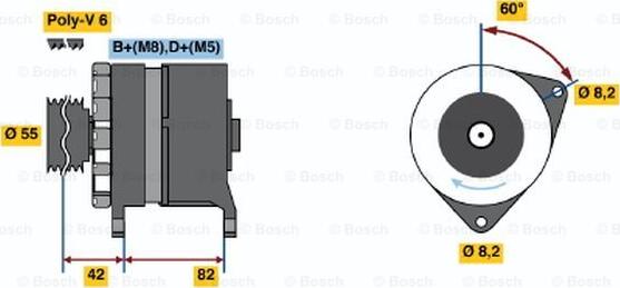 BOSCH 0 120 469 017 - Генератор mashina-shop.ru