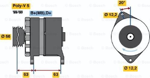 BOSCH 0 120 469 034 - Генератор mashina-shop.ru