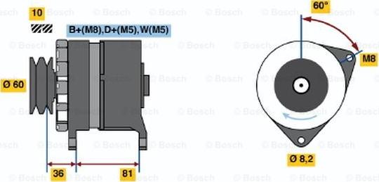 BOSCH 0 120 469 899 - Генератор mashina-shop.ru