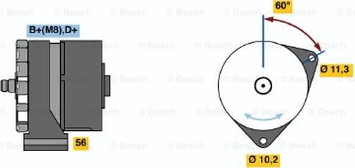 BOSCH 0 120 468 035 - Генератор mashina-shop.ru