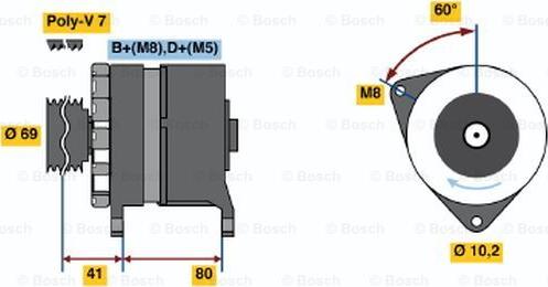 BOSCH 0 120 468 024 - Генератор mashina-shop.ru