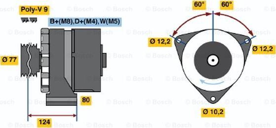 BOSCH 0 120 468 143 - Генератор mashina-shop.ru