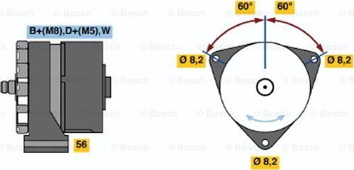 BOSCH 0 120 484 015 - Генератор mashina-shop.ru