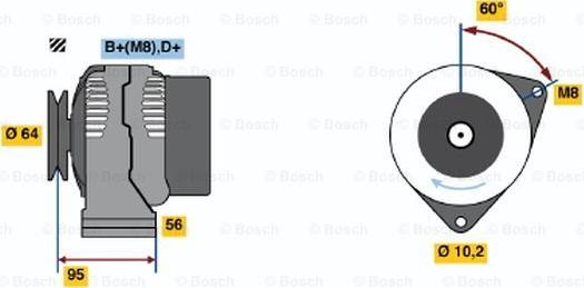 BOSCH 0 120 335 006 - Генератор mashina-shop.ru