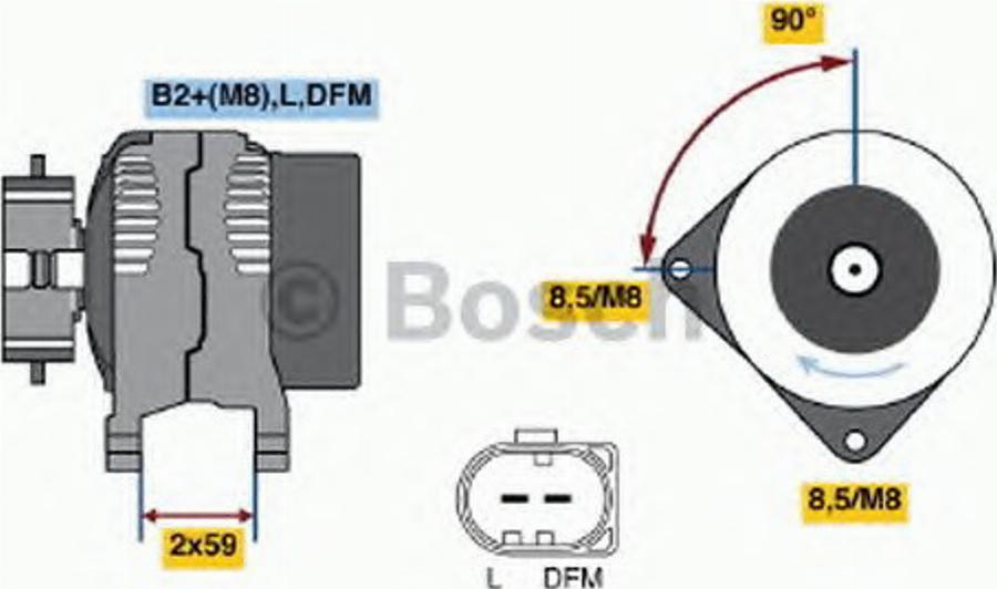 BOSCH 0 121 715 004 - Генератор mashina-shop.ru