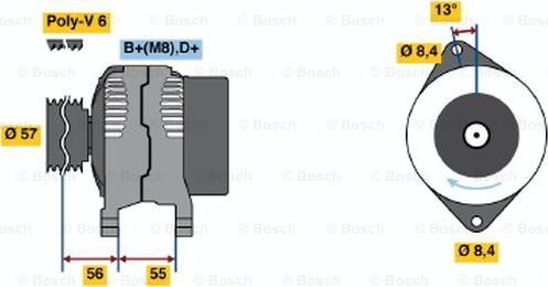 BOSCH 0 123 500 004 - Генератор mashina-shop.ru