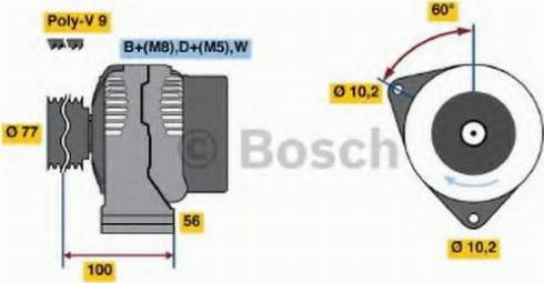 BOSCH 0 123 515 500 - Генератор mashina-shop.ru