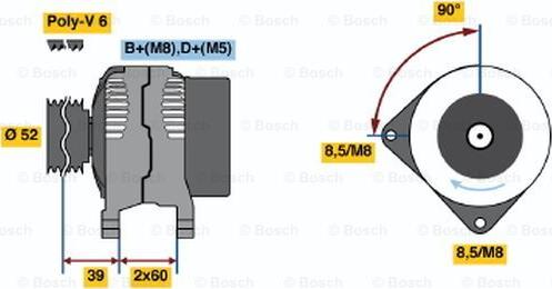 BOSCH 0 123 510 095 - Генератор mashina-shop.ru