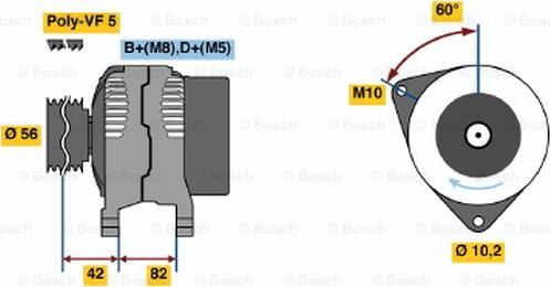 BOSCH 0 123 510 045 - Генератор mashina-shop.ru