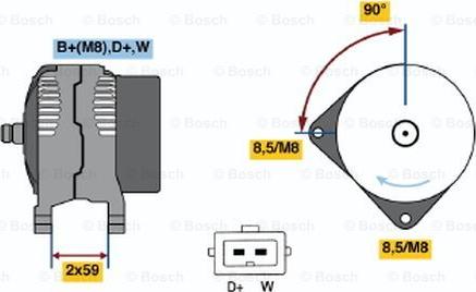 BOSCH 0 123 510 034 - Генератор mashina-shop.ru