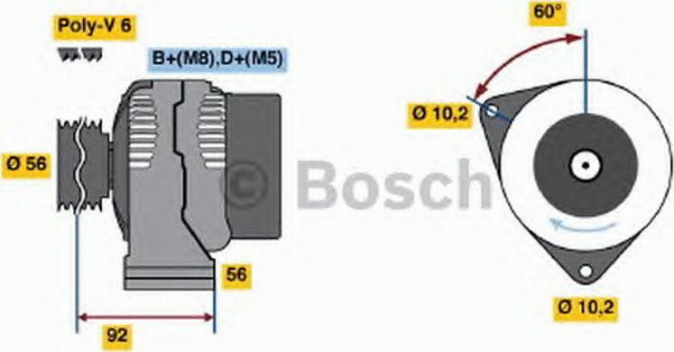 BOSCH 0 123 510 074 - Генератор mashina-shop.ru