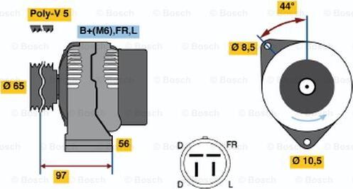 BOSCH 0 986 040 830 - Генератор mashina-shop.ru