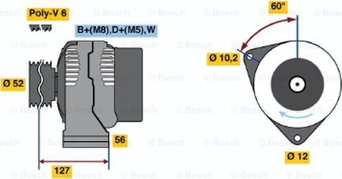 BOSCH 0 123 310 041 - Генератор mashina-shop.ru