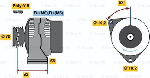 BOSCH 0 123 310 010 - Генератор mashina-shop.ru