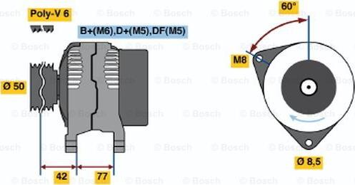 BOSCH 0 123 320 050 - Генератор mashina-shop.ru