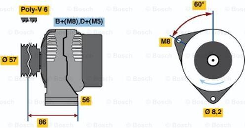 BOSCH 0 123 320 030 - Генератор mashina-shop.ru