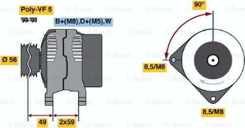 BOSCH 0 123 320 033 - Генератор mashina-shop.ru