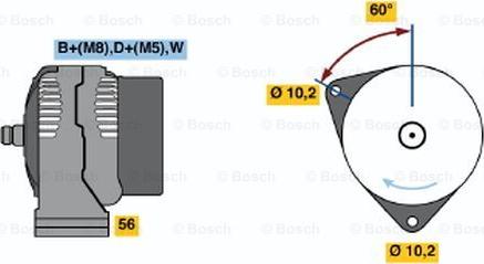 BOSCH 0 123 515 501 - Генератор mashina-shop.ru