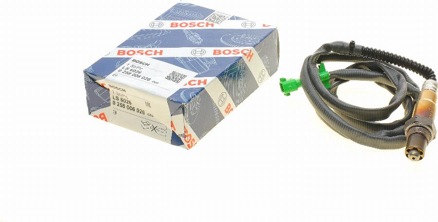 BOSCH 0 258 006 026 - Лямбда-зонд, датчик кислорода mashina-shop.ru