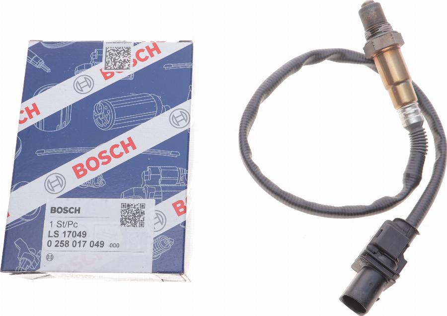 BOSCH 0 258 017 049 - Лямбда-зонд, датчик кислорода mashina-shop.ru