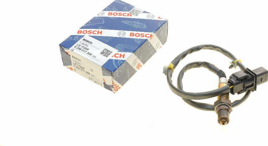 BOSCH 0 258 017 209 - Лямбда-зонд, датчик кислорода mashina-shop.ru