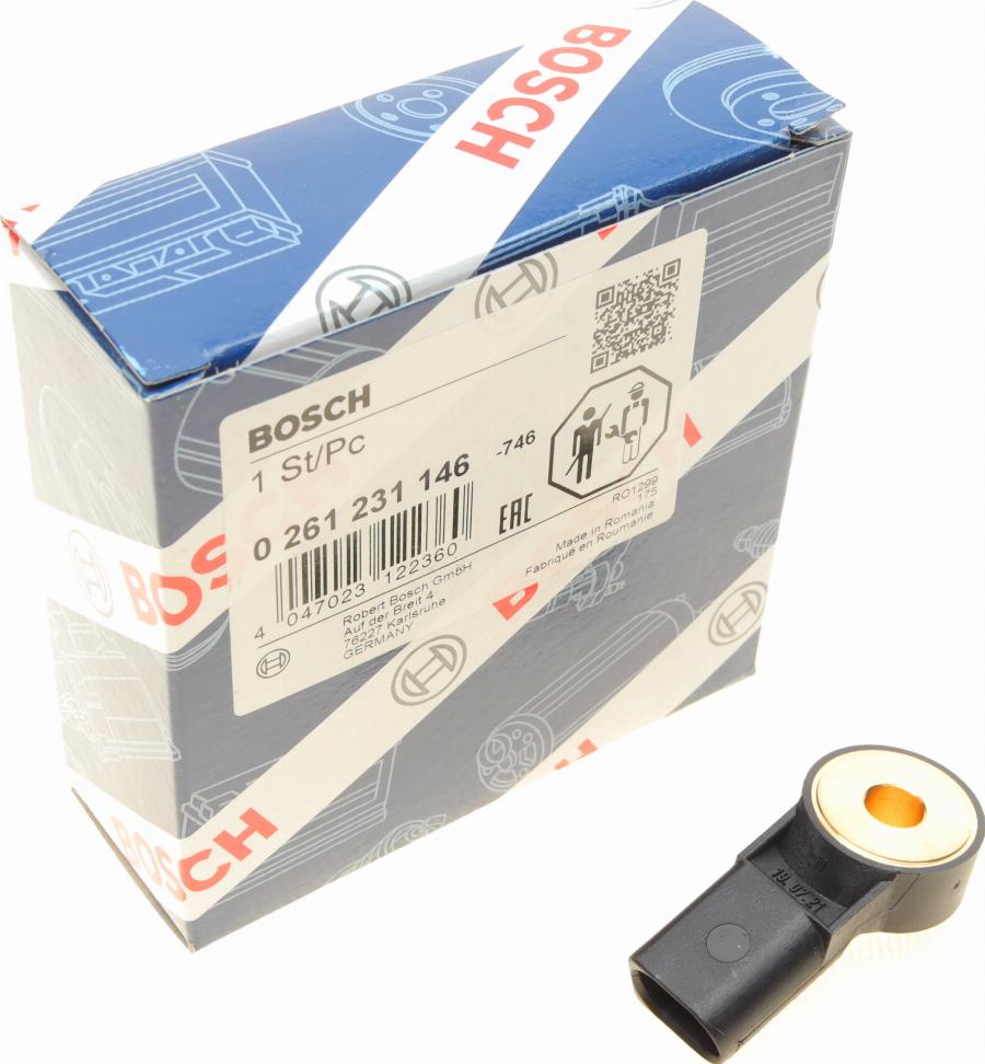 BOSCH 0 261 231 146 - Датчик детонации mashina-shop.ru