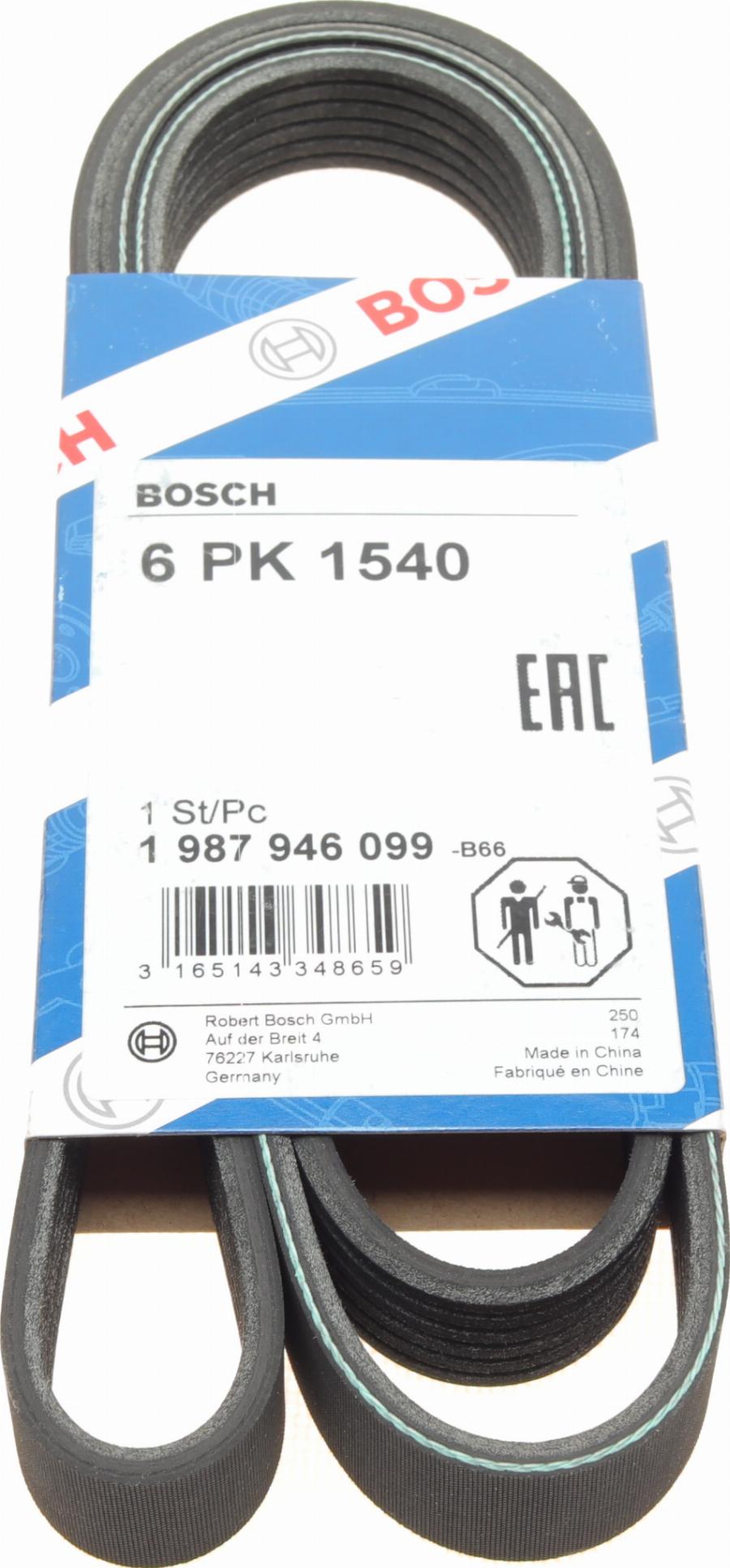 BOSCH 1 987 946 099 - Поликлиновой ремень mashina-shop.ru