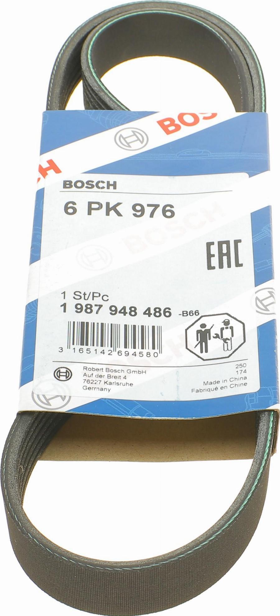 BOSCH 1 987 948 486 - Поликлиновой ремень mashina-shop.ru