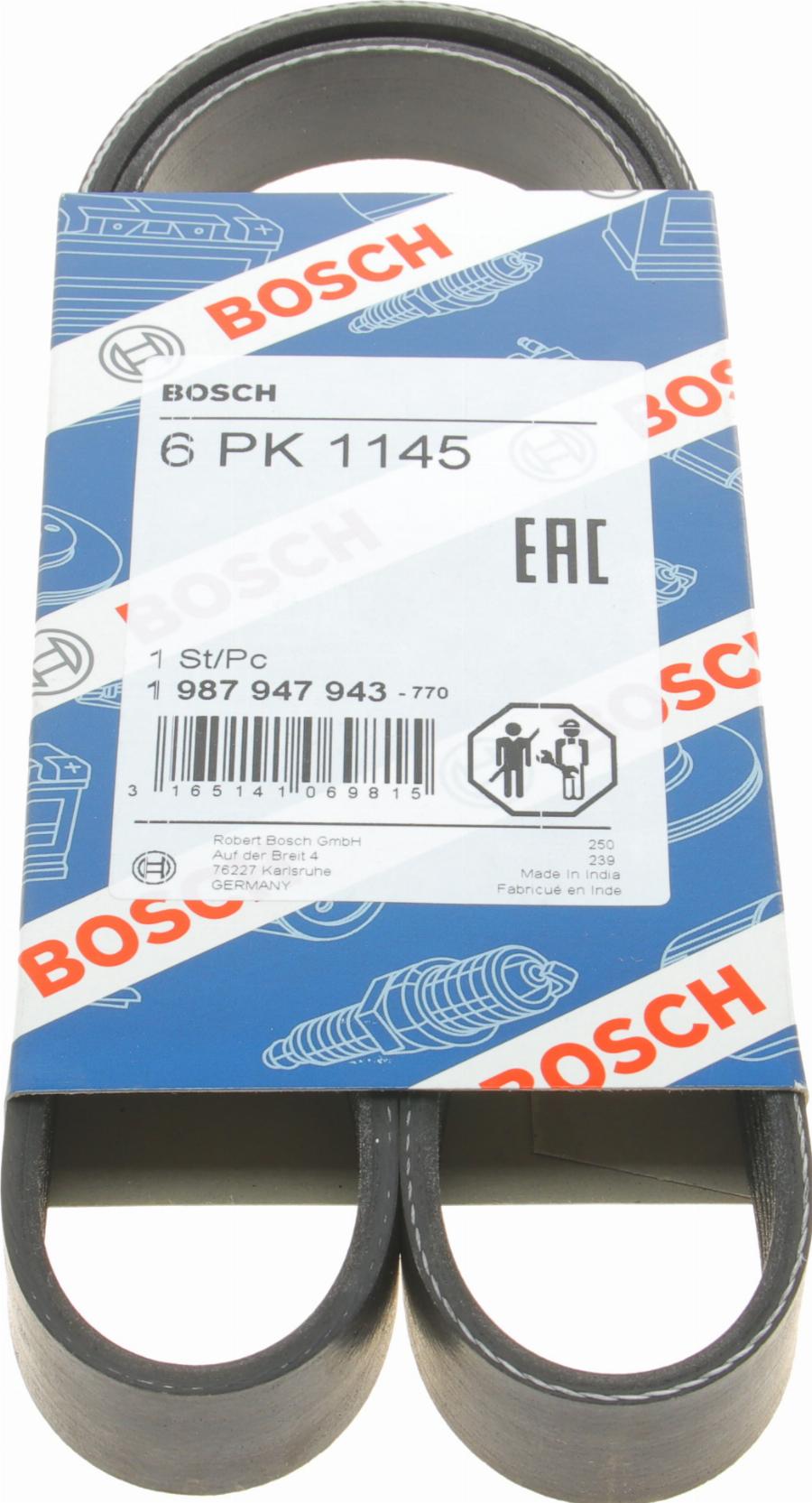 BOSCH 1 987 947 943 - Поликлиновой ремень mashina-shop.ru