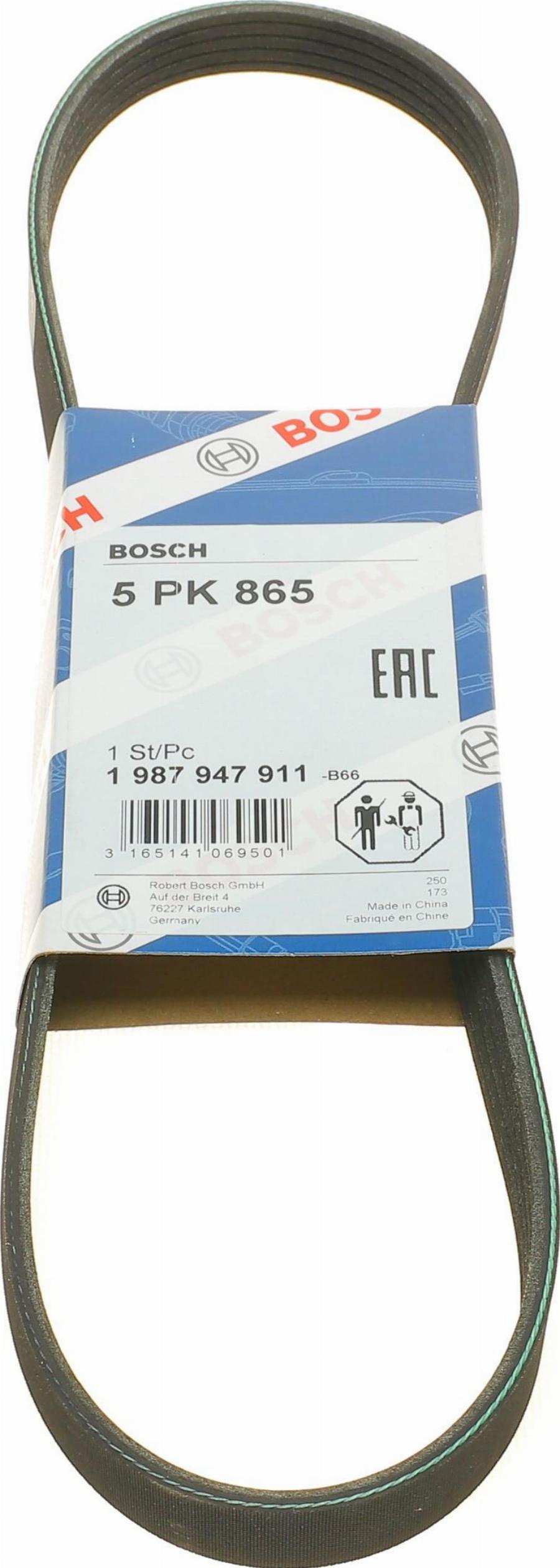 BOSCH 1 987 947 911 - Поликлиновой ремень mashina-shop.ru