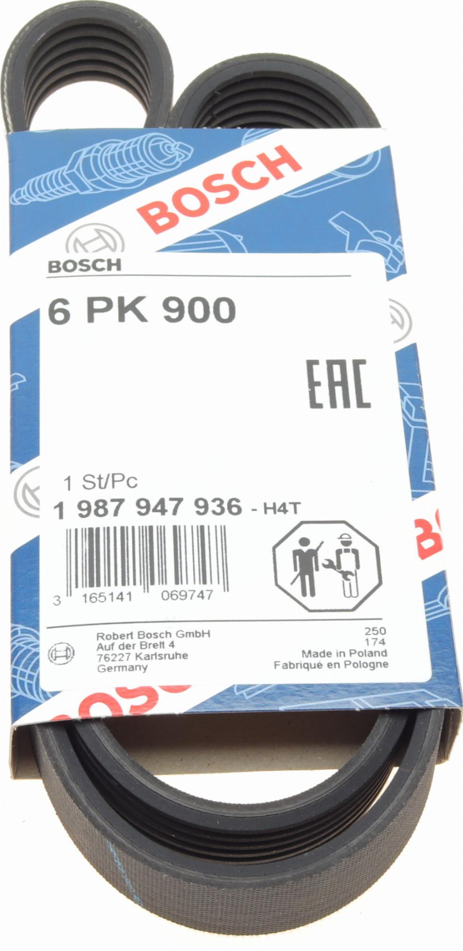 BOSCH 1 987 947 936 - Поликлиновой ремень mashina-shop.ru