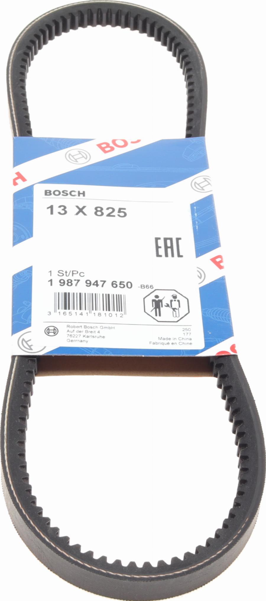 BOSCH 1 987 947 650 - Клиновой ремень, поперечные рёбра mashina-shop.ru