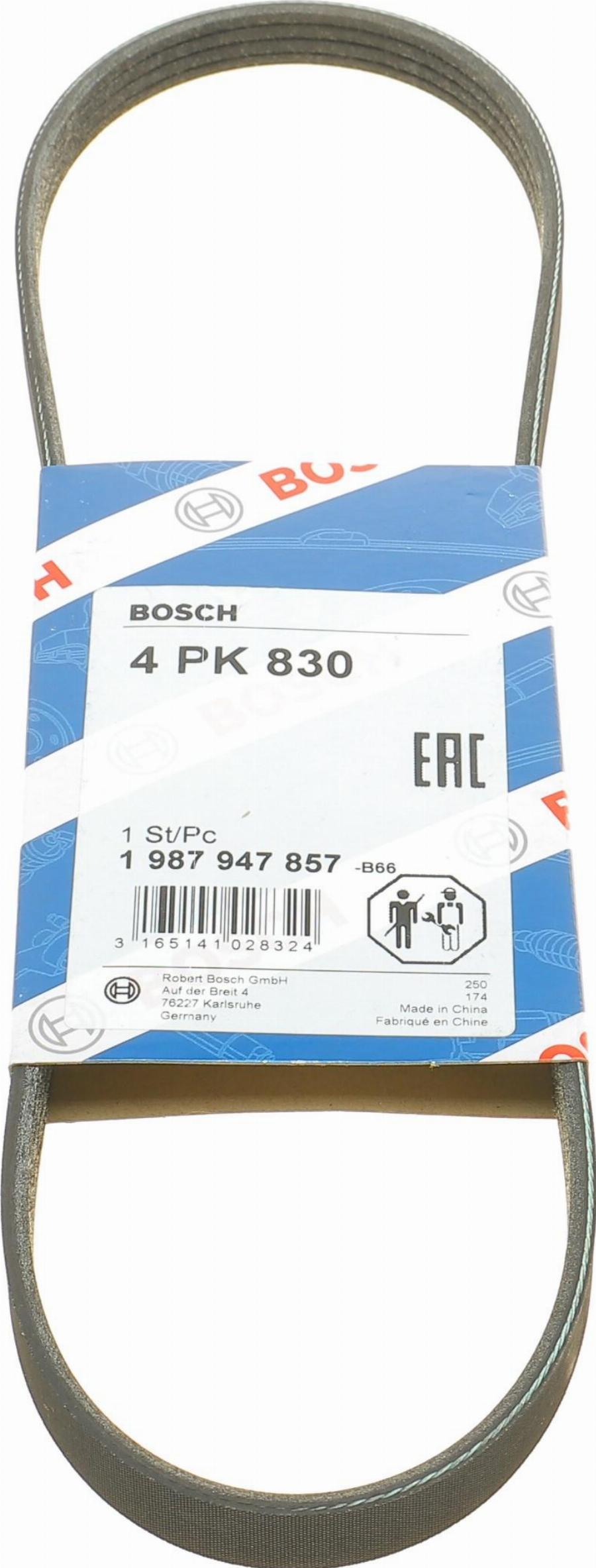 BOSCH 1 987 947 857 - Поликлиновой ремень mashina-shop.ru