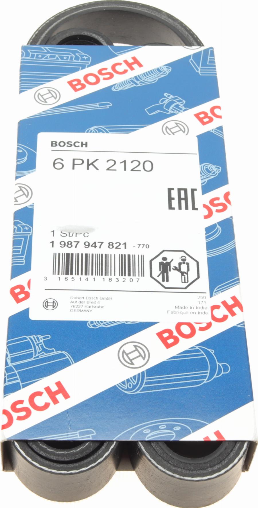 BOSCH 1 987 947 821 - Поликлиновой ремень mashina-shop.ru