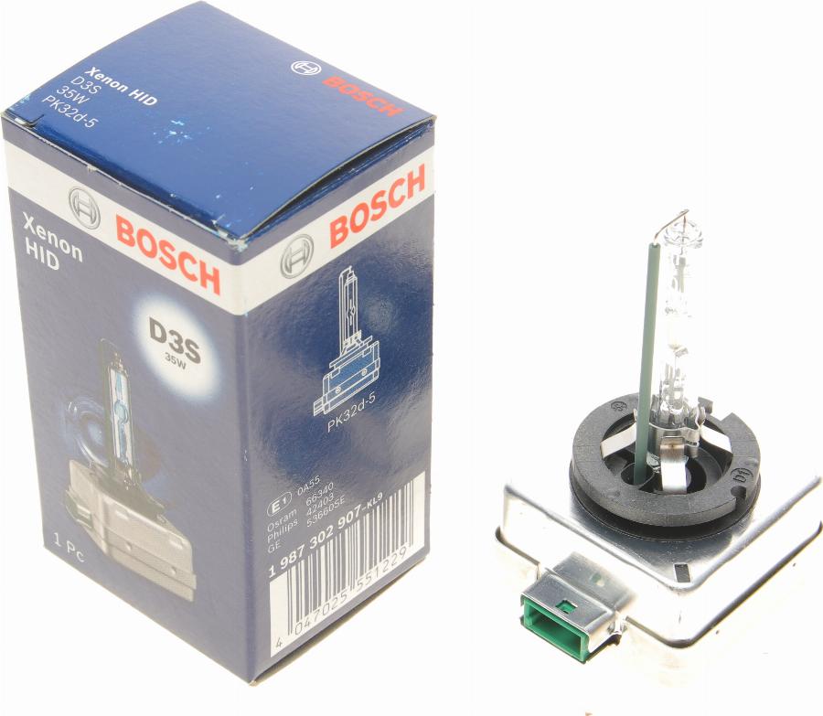 BOSCH 1 987 302 907 - Лампа накаливания, фара дальнего света mashina-shop.ru