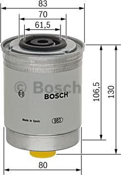 BOSCH 1 457 434 103 - Топливный фильтр mashina-shop.ru