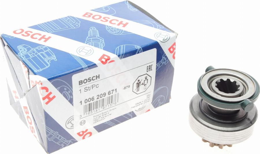 BOSCH 1 006 209 671 - Ведущая шестерня, бендикс, стартер mashina-shop.ru