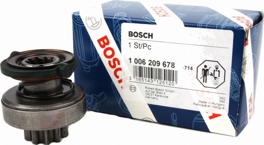 BOSCH 1 006 209 678 - Ведущая шестерня, бендикс, стартер mashina-shop.ru