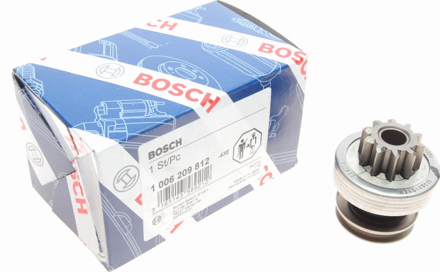 BOSCH 1 006 209 812 - Ведущая шестерня, бендикс, стартер mashina-shop.ru