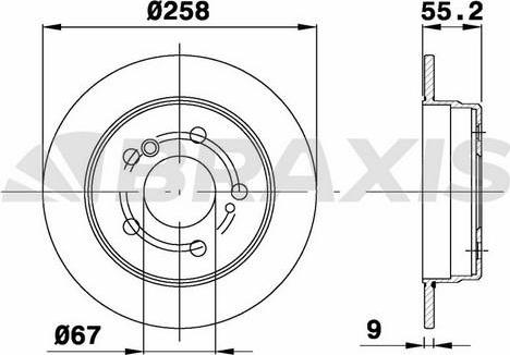 Braxis AE0362 - Тормозной диск mashina-shop.ru