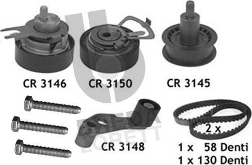 Breda Lorett KCD0288 - Комплект зубчатого ремня ГРМ mashina-shop.ru