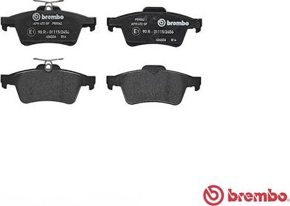 Brembo P 59 042 - Тормозные колодки, дисковые, комплект mashina-shop.ru