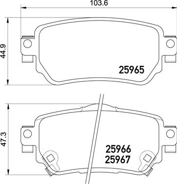 Brembo P 56 098 - Тормозные колодки, дисковые, комплект mashina-shop.ru